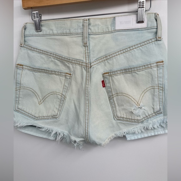 Levi’s 501 Re/Done Denim Jean Cut Offs Button Up Shorts RARE Size 25 redone - Picture 7 of 8